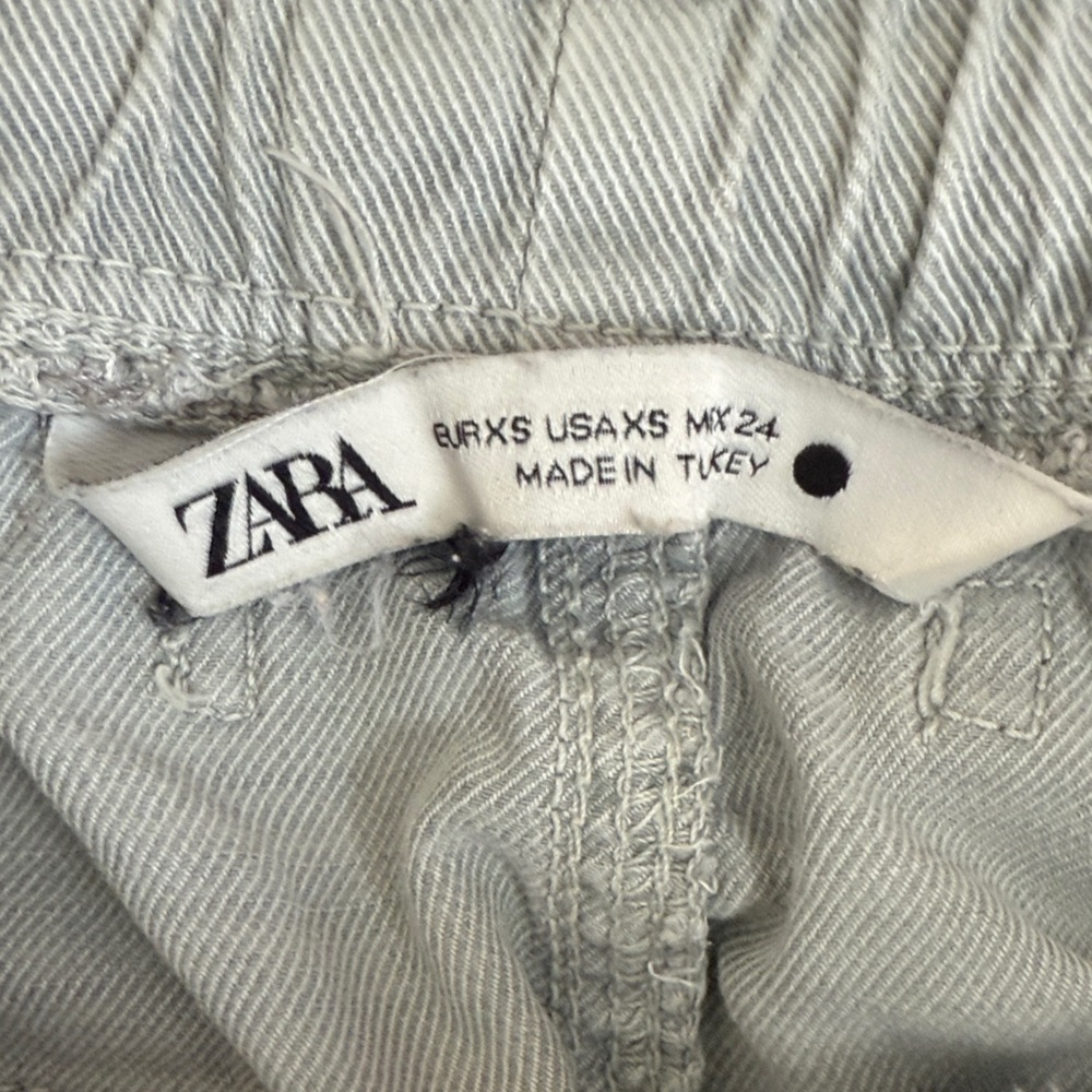 Zara Light Gray Drawstring Joggers - Picture 3 of 7
